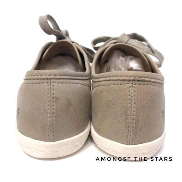 Frye Leather Low Lace Grey Lace Up Sneakers - Picture 6 of 8